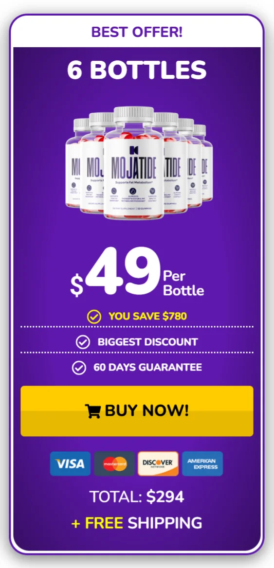 Mojatide™ 6 bottles pricing